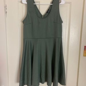 green mini dress